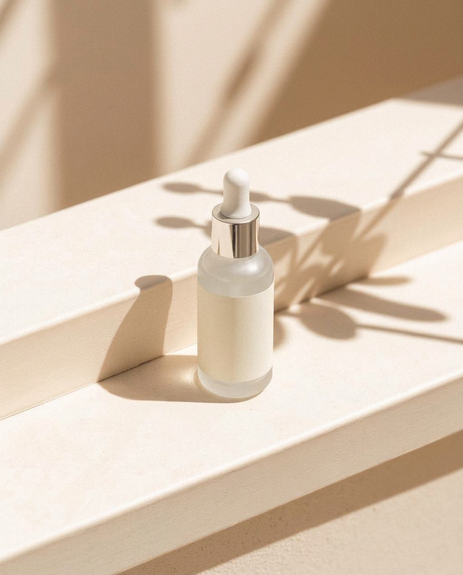 Skincare products prepared for a creator campaign